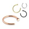 Set van 4 open neus ringen van 316L chirurgisch staal - Afbeelding 2