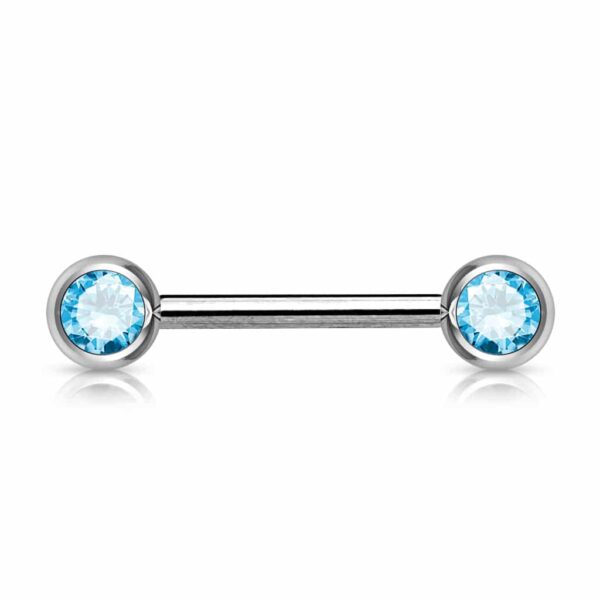 Barbell met 2 gekleurde kristallen - Afbeelding 9