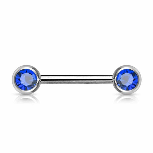 Barbell met 2 gekleurde kristallen - Afbeelding 13