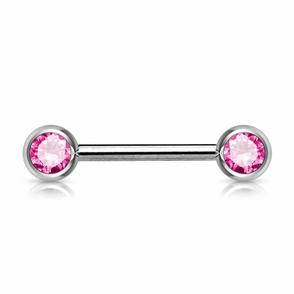 Barbell met 2 gekleurde kristallen - Afbeelding 8