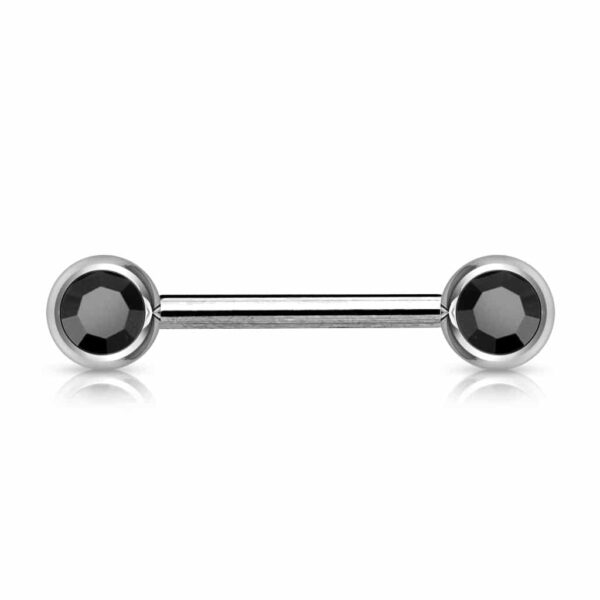 Barbell met 2 gekleurde kristallen - Afbeelding 7