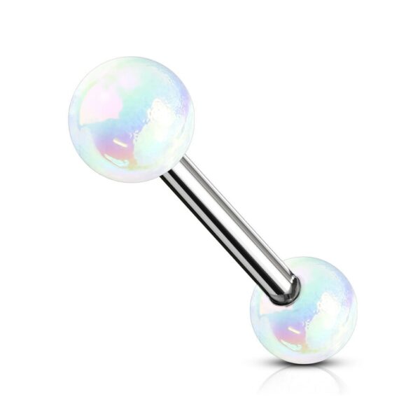 Barbell met balletjes in kleur met olie look - Afbeelding 5