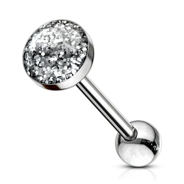 Barbell met Epoxy glitterbal in verschillende kleuren - Afbeelding 4