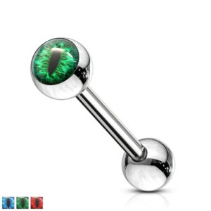 Barbell met eye-steen balletje