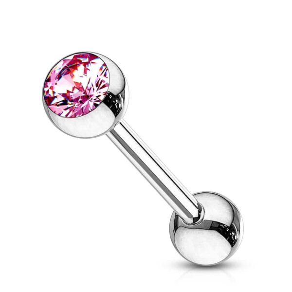 Barbell met gekleurde kristal - Afbeelding 7