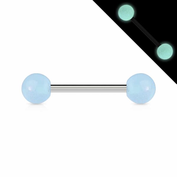 Barbell met gekleurede glow In the dark bal - Afbeelding 6