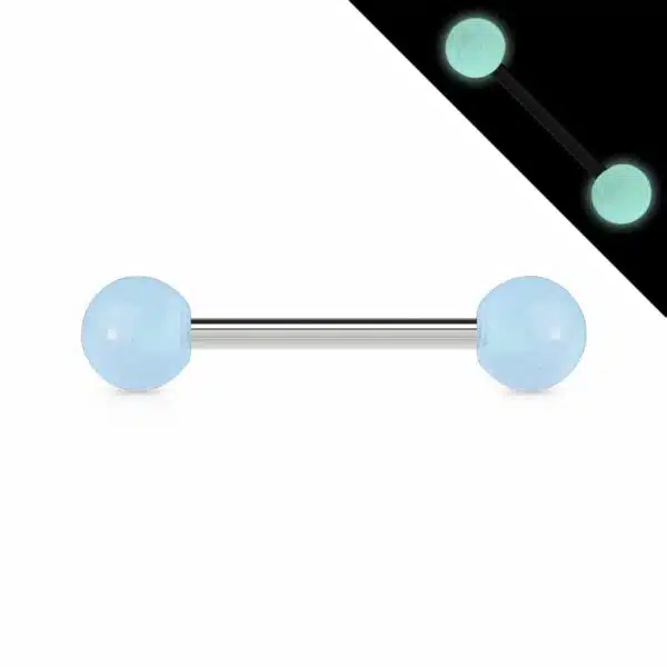 Barbell met gekleurede glow In the dark bal - Afbeelding 6