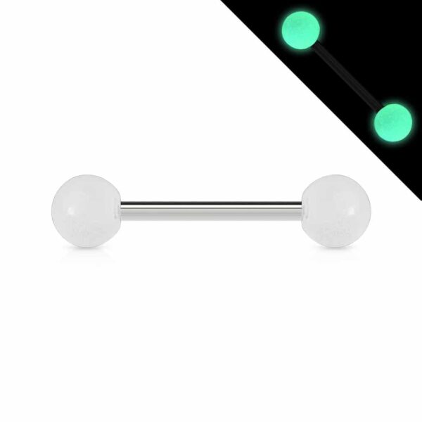 Barbell met gekleurede glow In the dark bal - Afbeelding 8
