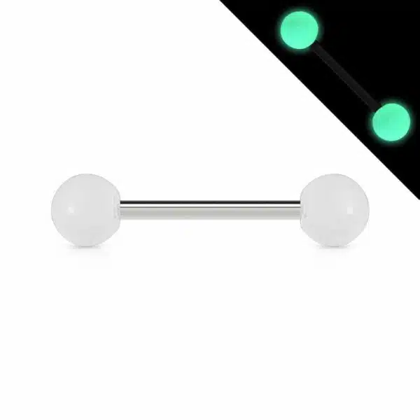 Barbell met gekleurede glow In the dark bal - Afbeelding 8