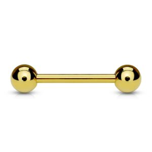 Barbell met goudkleurig verguld