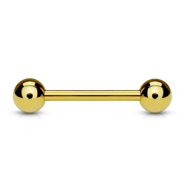 Barbell met goudkleurig verguld