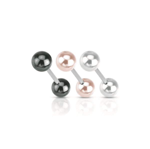 Barbell met parel coating balletjes