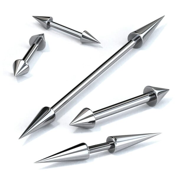 Barbell met puntige spikes