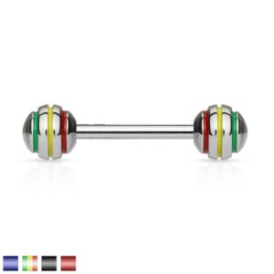 Barbell met strepen van epoxy