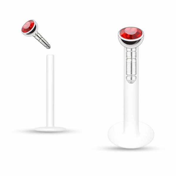 Bioflex labret met kliksysteem met kristal - Afbeelding 12