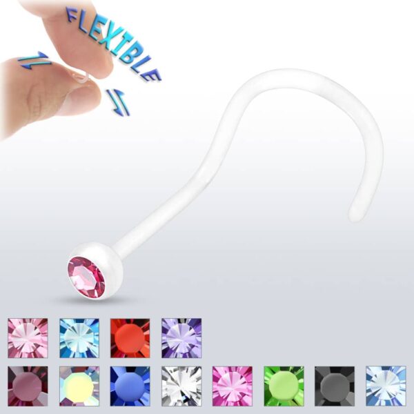 Bioflex neus screw met kristal - Afbeelding 2