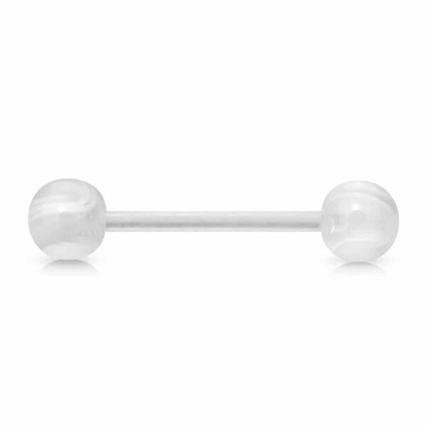 Flexibele barbell met marmerlook balletjes - Afbeelding 6