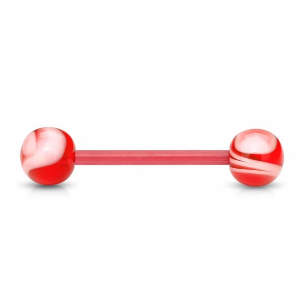 Flexibele barbell met marmerlook balletjes - Afbeelding 11