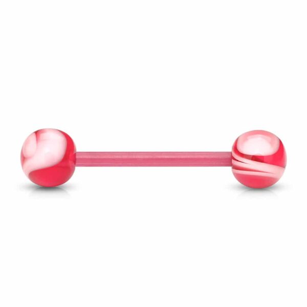 Flexibele barbell met marmerlook balletjes - Afbeelding 10