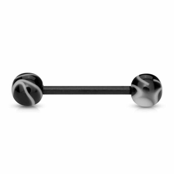 Flexibele barbell met marmerlook balletjes - Afbeelding 8