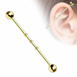Industrial barbell met 3 ringen