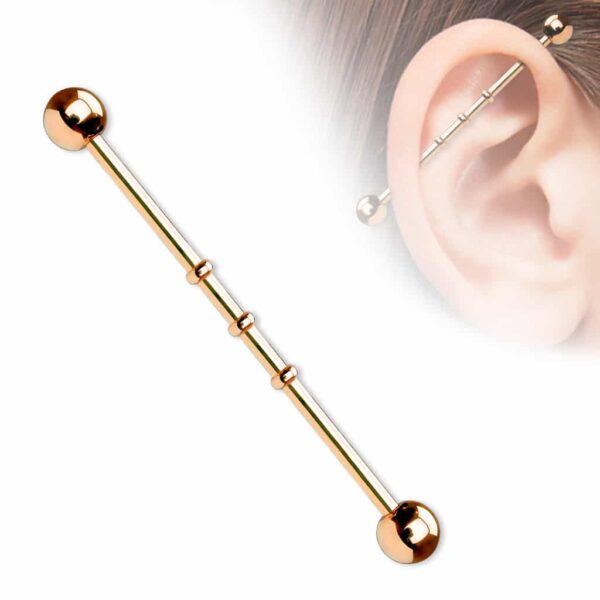 Industrial barbell met 3 ringen - Afbeelding 4