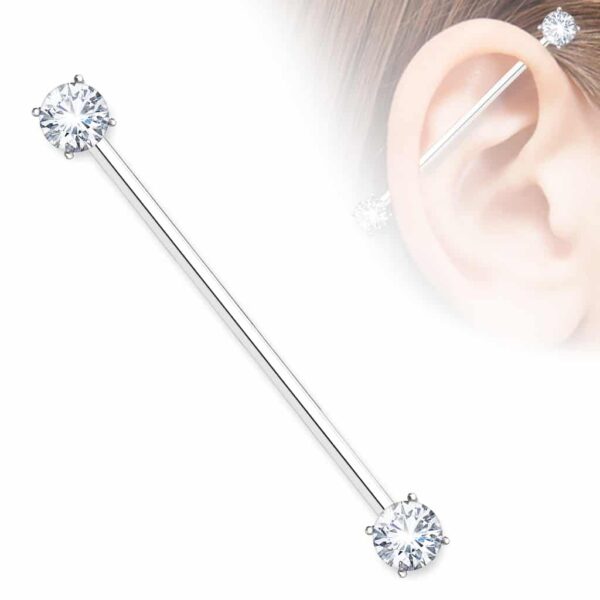 Industrial barbell net heldere gekleurde steen - Afbeelding 2