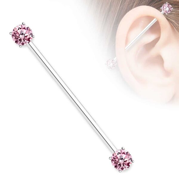 Industrial barbell net heldere gekleurde steen - Afbeelding 4