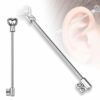 Industrial piercing in de vorm van een sleutel met hartje - Afbeelding 3