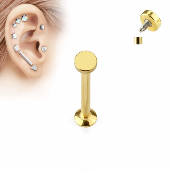 Labret intern geschroefd met platte ronde kop - Afbeelding 23