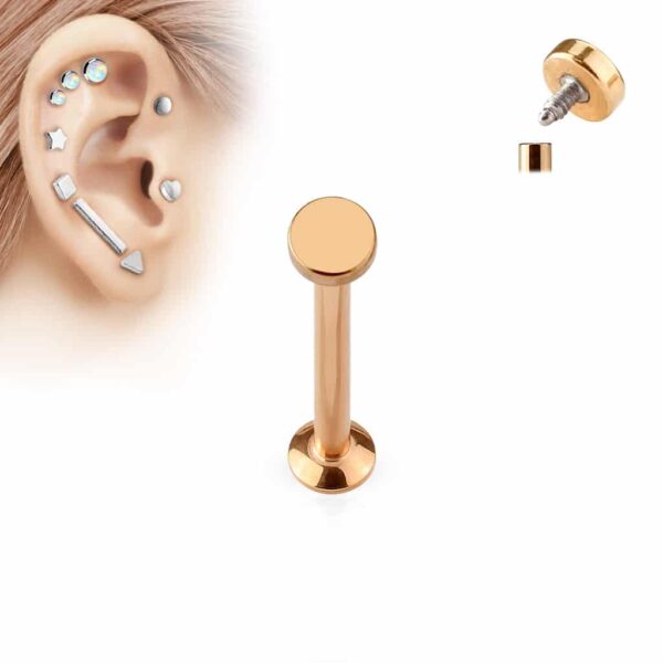 Labret intern geschroefd met platte ronde kop - Afbeelding 21
