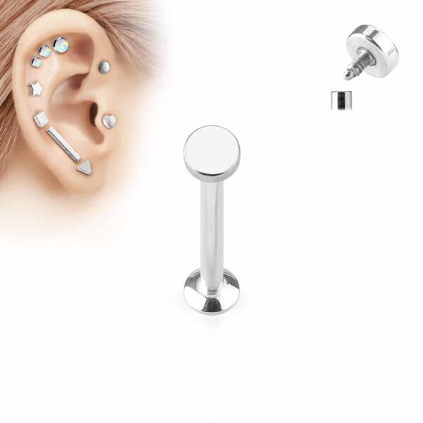 Labret intern geschroefd met platte ronde kop - Afbeelding 22