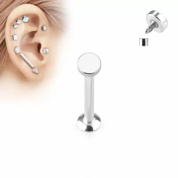Labret intern geschroefd met platte ronde kop - Afbeelding 22