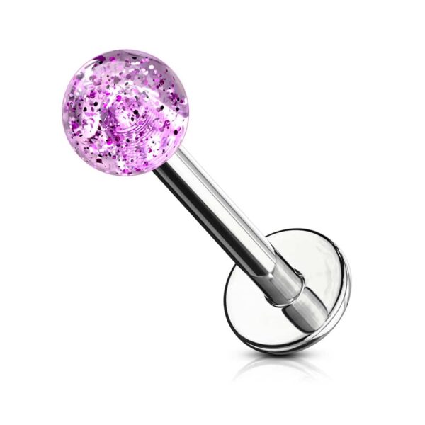 Labret met glitterbal - Afbeelding 4