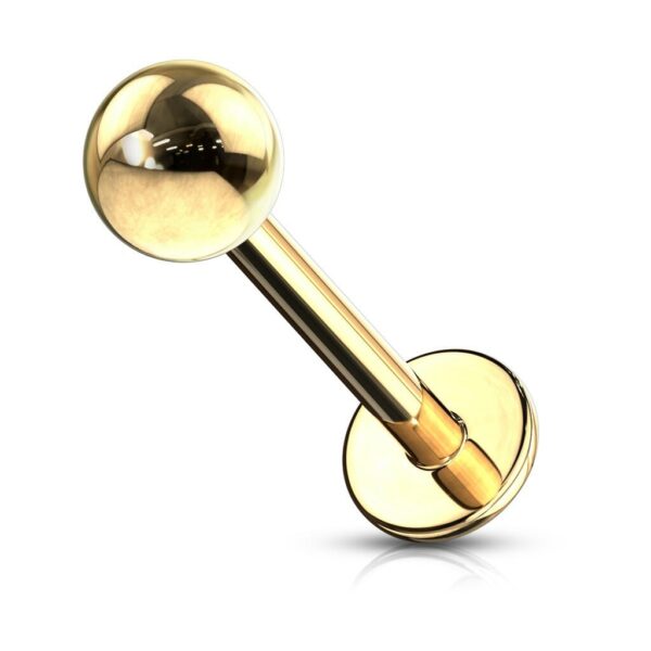 Labret met goudkleur coating
