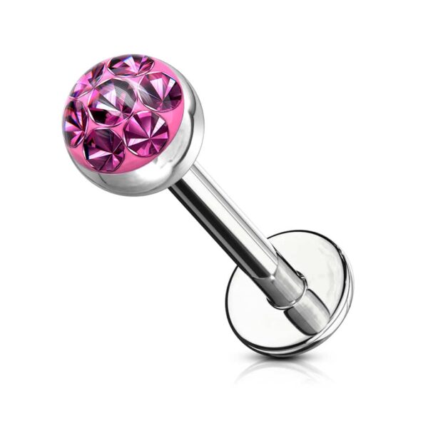 Labret met helder Oostenrijks kristal - Afbeelding 8