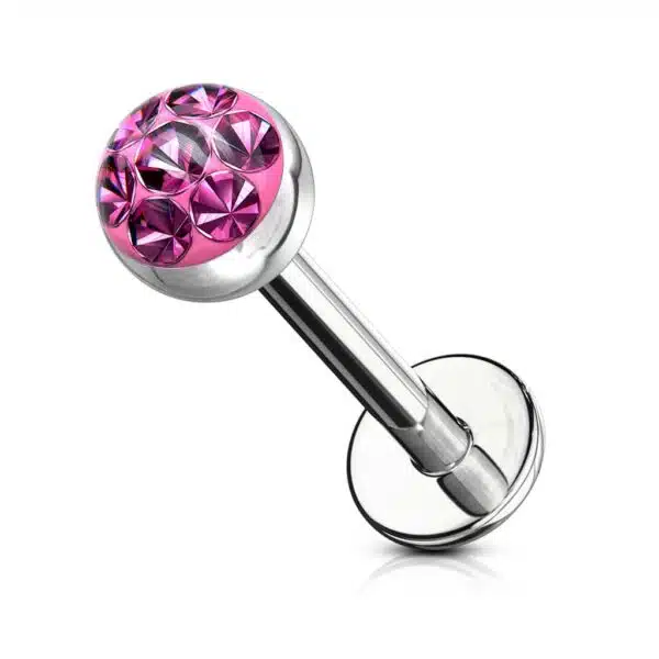 Labret met helder Oostenrijks kristal - Afbeelding 8