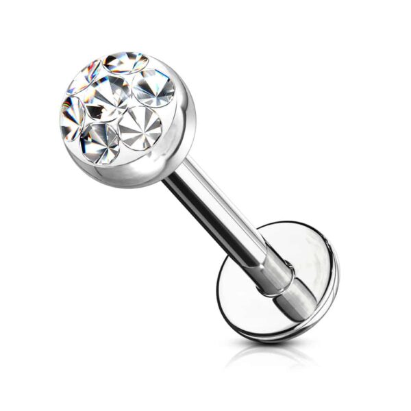 Labret met helder Oostenrijks kristal - Afbeelding 7