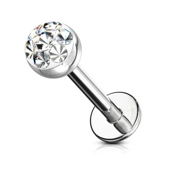 Labret met helder Oostenrijks kristal - Afbeelding 7