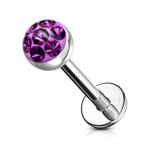 Labret met helder Oostenrijks kristal - Afbeelding 4