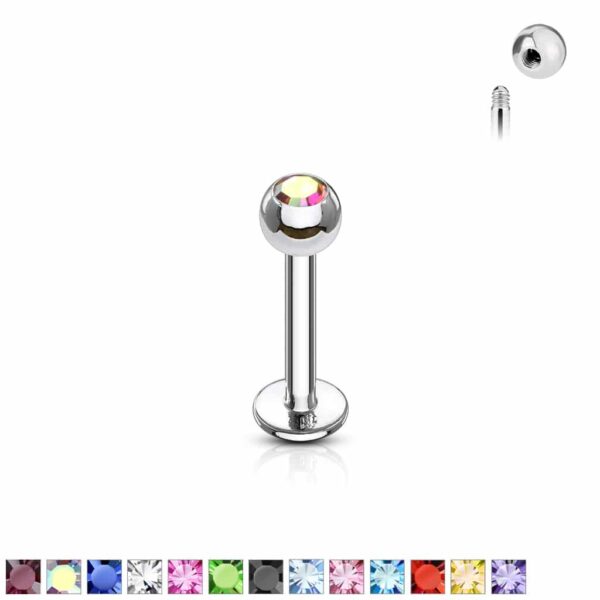 Labret met pressfit bal