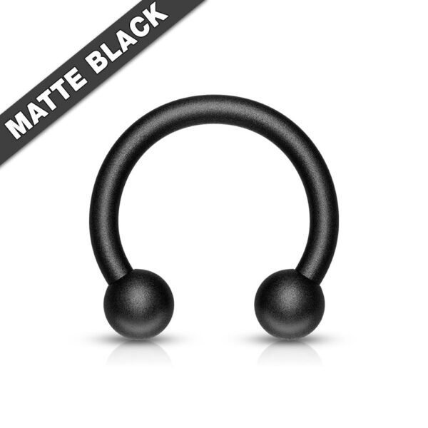 Mat zwarte circular barbell