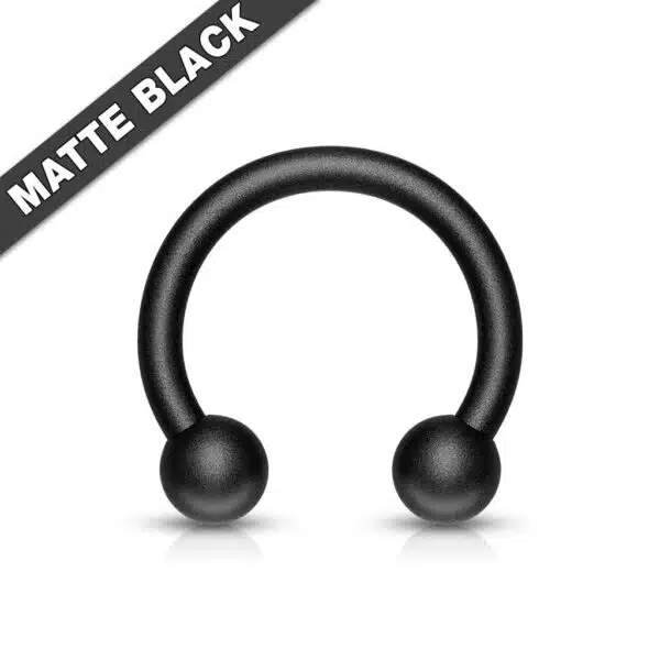Mat zwarte circular barbell