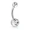 Navelpiercing met Acryl balletjes met steen - Afbeelding 4