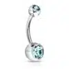 Navelpiercing met Acryl balletjes met steen - Afbeelding 6
