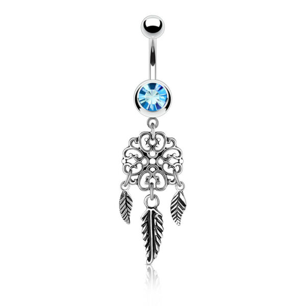 Navelpiercing met dromenvanger hanger - Afbeelding 3