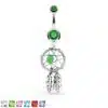 Navelpiercing met dromenvanger hanger - geweven ster design