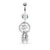Navelpiercing met dromenvanger hanger - geweven ster design - Afbeelding 2