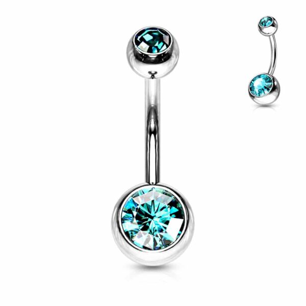 Navelpiercing met dubbele steen - Afbeelding 46