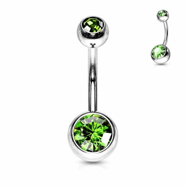 Navelpiercing met dubbele steen - Afbeelding 27